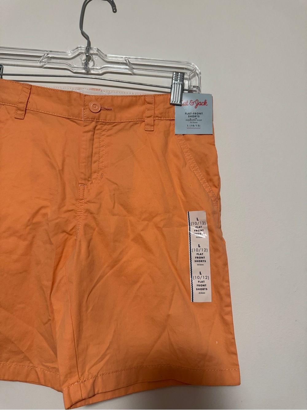 NWT Boy’s Cat & Jack coral Flat Front Shorts Size L (10/12) - Picture 6 of 15